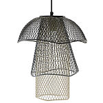 Подвесной светильник Black Grey Mesh Tube Lampshade Hanging Lamp варинант исполнения - 1 | Loft Concept в Омске