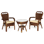 Комплект террасный из ротанга Eloise коричневый варинант исполнения - 1 | Loft Concept в Омске