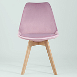 Стул с мягким велюровым сиденьем Arvika Pink варинант исполнения - 3 | Loft Concept в Омске
