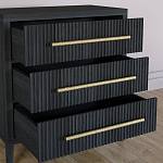 Комод Primo с 3 выдвижными ящиками Черный дуб варинант исполнения - 6 | Loft Concept в Омске