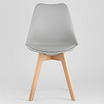 Стул с основой из пластика и мягким сиденьем Arvika Grey варинант исполнения - 2 | Loft Concept в Омске