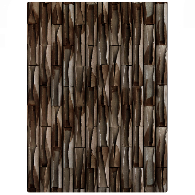 Дизайнерское Современное Панно Rhythmic Waves шоколадный цвет Шоколад в Омске | Loft Concept 