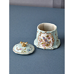 Шкатулка голубого цвета с рисунком и состаренным эффектом Eden Garden варинант исполнения - 6 | Loft Concept в Омске