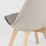 Стул с основой из пластика и мягким сиденьем Arvika Beige варинант исполнения - 6 | Loft Concept в Омске