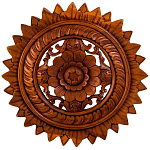 Панно из дерева круглое Flower Panel With Trees варинант исполнения - 1 | Loft Concept в Омске