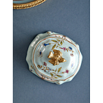 Шкатулка голубого цвета с рисунком и состаренным эффектом Eden Garden варинант исполнения - 5 | Loft Concept в Омске