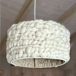 Вязаный шерстяной светильник Knitted wool lamp Cylinder варинант исполнения - 2 | Loft Concept в Омске