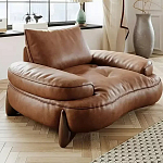 Кресло кожаное с деревянным каркасом Medieval Furniture варинант исполнения - 4 | Loft Concept в Омске