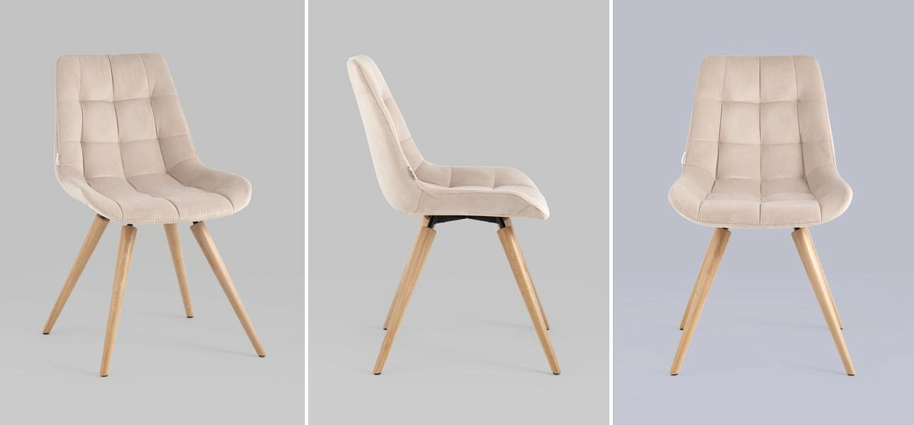 Стул NANCY Chair Светло-Бежевый Велюр Стул NANCY Chair Светло-Бежевый Велюр - Loft-Concept в Омске