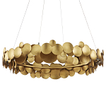 Люстра круглая из многослойных золотых дисков Metal Disc Chandelier варинант исполнения - 5 | Loft Concept в Омске