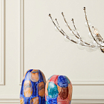 Люстра  с круглыми прозрачными шарами на серебряном каркасе Silver Stalk варинант исполнения - 3 | Loft Concept в Омске