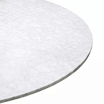 Круглый обеденный стол с белой мраморной столешницей White Tabletop on Black Base варинант исполнения - 6 | Loft Concept в Омске