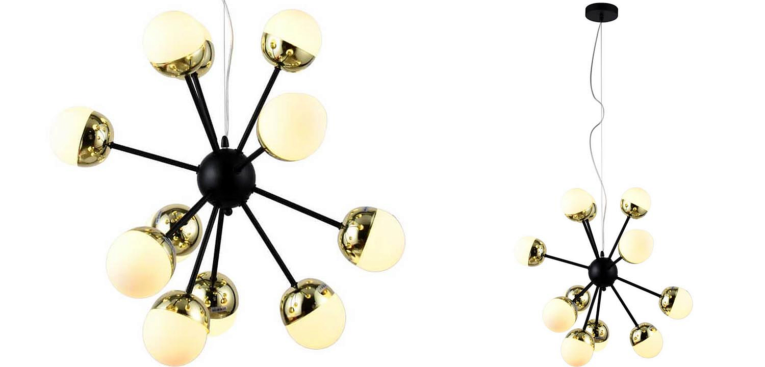Люстра Sputnik White and Gold Globe Chandelier 12 Люстра Sputnik White and Gold Globe Chandelier 12 - Loft-Concept в Омске