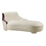 Премиальная кушетка с вставками из кожи Holland варинант исполнения - 1 | Loft Concept в Омске