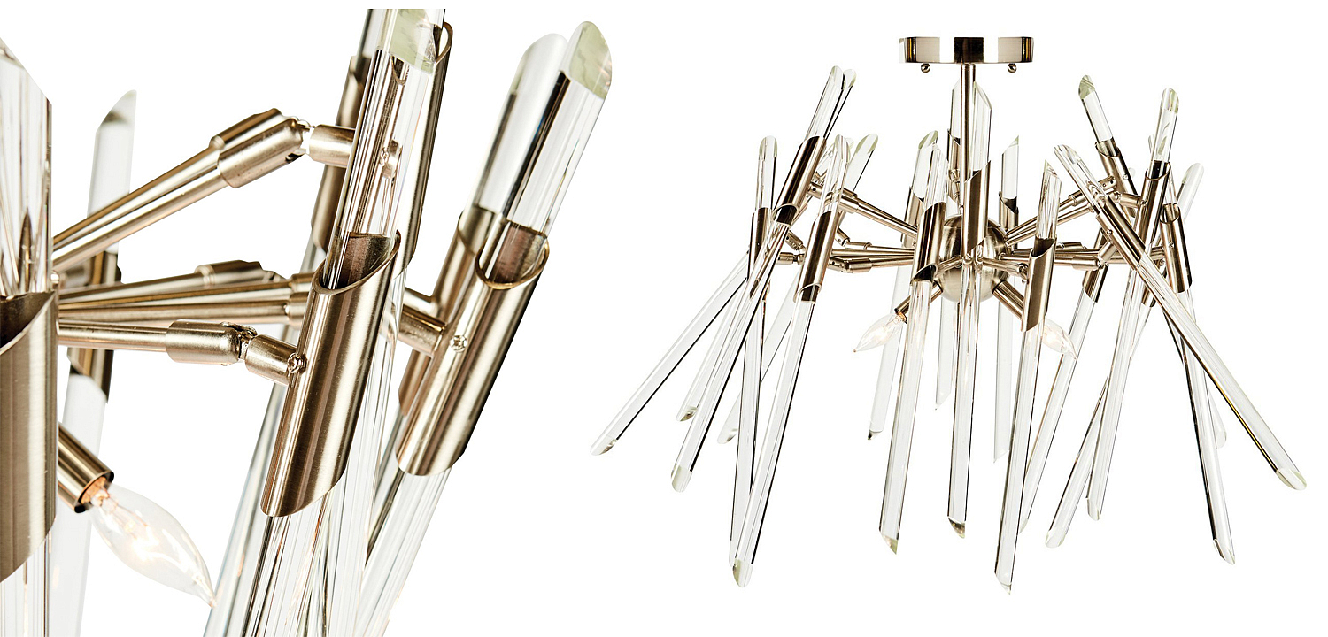 Потолочный светильник Ice Rods Chandelier nickel Потолочный светильник Ice Rods Chandelier nickel - Loft-Concept в Омске