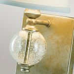 Бра со стеклянным шарообразным декором с пузырьками и бежевым абажуром Feiss варинант исполнения - 3 | Loft Concept в Омске