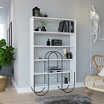 Стеллаж прямой белый с 5-ю открытыми полками NORFOLK BOOKCASE WHITE варинант исполнения - 1 | Loft Concept в Омске