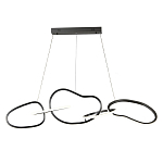 Люстра подвесная  5-ю асимметричными кольцами черного цвета Ring Horizontal варинант исполнения - 1 | Loft Concept в Омске