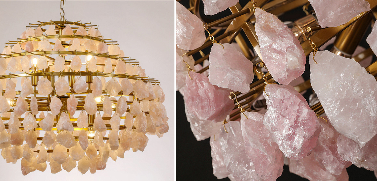 Hardis Pink stone Chandelier 82 - Loft-Concept в Омске