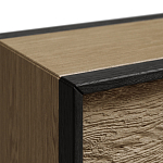 ТВ тумба 2 двери и 2 ящика с подсветкой на рельефном фасаде Warm Industrial варинант исполнения - 6 | Loft Concept в Омске