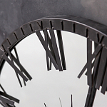 Часы настенные зеркальные с чёрным металлическим циферблатом Mirror Tower Clock варинант исполнения - 4 | Loft Concept в Омске