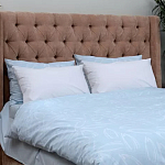 Постельное белье голубого цвета из перкаля с принтом 200х220 см Aurora Allure варинант исполнения - 6 | Loft Concept в Омске