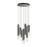 Люстра каскадная с 7-ю цилиндрическими плафонами из стекла Luminous Cylinders варинант исполнения - 2 | Loft Concept в Омске