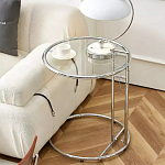 Дизайнерский журнальный стол круглый на стальном каркасе Fahek варинант исполнения - 2 | Loft Concept в Омске