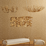 Люстра в форме золотой чаши из кораллов Coral Decor варинант исполнения - 3 | Loft Concept в Омске