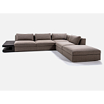 4-х местный Угловой модульный диван Zartаrn с приставным деревянным столиком варинант исполнения - 2 | Loft Concept в Омске