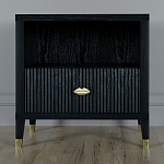 Прикроватная тумбочка с полкой Elsa Dreams Black варинант исполнения - 5 | Loft Concept в Омске