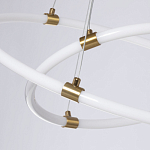 Люстра подвесная с двумя пересекающимися белыми светодиоидными кольцами Luke Lampco Tracer Lamp варинант исполнения - 4 | Loft Concept в Омске