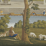 Обои ручная роспись Monuments of Paris Roberts on scenic paper варинант исполнения - 1 | Loft Concept в Омске