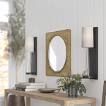 Бра на прозрачном штативе с тканевым абажуром в форме цилиндра Conciseness варинант исполнения - 5 | Loft Concept в Омске