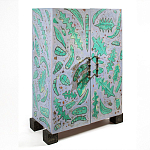 Премиальный Шкаф Defoliation двухстворчатый роспись зеленые листья  варинант исполнения - 1 | Loft Concept в Омске