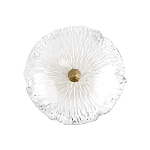 Бра в форме прозрачного стеклянного цветка с рельефной текстурой Textured Glass варинант исполнения - 3 | Loft Concept в Омске