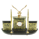 Настольный письменный набор из змеевика и бронзы с декором в виде орла Successful Leader варинант исполнения - 1 | Loft Concept в Омске