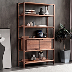 Стеллаж в гостиную для книг Moon Walnut Furniture варинант исполнения - 4 | Loft Concept в Омске