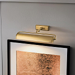 Светильник для картин цвета состаренная латунь с широким плафоном на прямоугольном основании Elstead Lighting варинант исполнения - 12 | Loft Concept в Омске