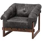 Кресло Duncan винтажная черная кожа варинант исполнения - 2 | Loft Concept в Омске