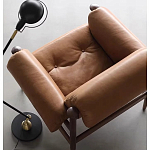 Кресло с деревянным каркасом и обивкой из натуральной кожи Medieval Furniture варинант исполнения - 5 | Loft Concept в Омске