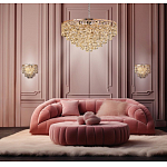 Люстра каскадная с подвесками в форме колец Galaxy of Light варинант исполнения - 8 | Loft Concept в Омске