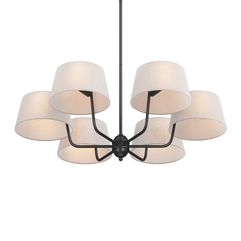 Люстра подвесная Modesto Е14 Латунь Черный Бежевый в Омске | Loft Concept 