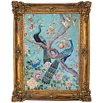 Постер в раме в стиле шинуазри Павлины на дереве Chinoiserie Imperial Garden Peacocks on a Tree Poster варинант исполнения - 2 | Loft Concept в Омске