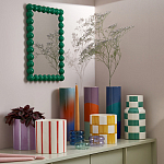 Настенное зеркало в зеленой раме Nya Green Mirror варинант исполнения - 3 | Loft Concept в Омске