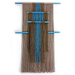 Дизайнерское Панно Макраме из хлопковых нитей Japan Wall Panel Blue варинант исполнения - 2 | Loft Concept в Омске