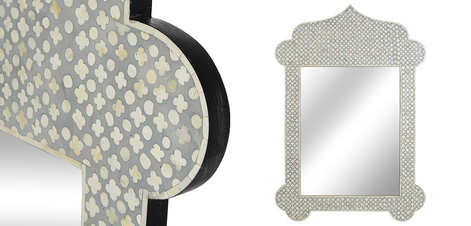 Зеркало Bone Inlay Dome Mirror Зеркало Bone Inlay Dome Mirror - Loft-Concept в Омске
