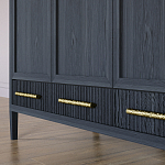 Большой Шкаф Primo Черный дуб с 3 дверьми и 3 выдвижными ящиками варинант исполнения - 5 | Loft Concept в Омске