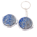 Зеркало брелок карманное двухстороннее из натурального камня Лазурит Stone Mirrors варинант исполнения - 6 | Loft Concept в Омске