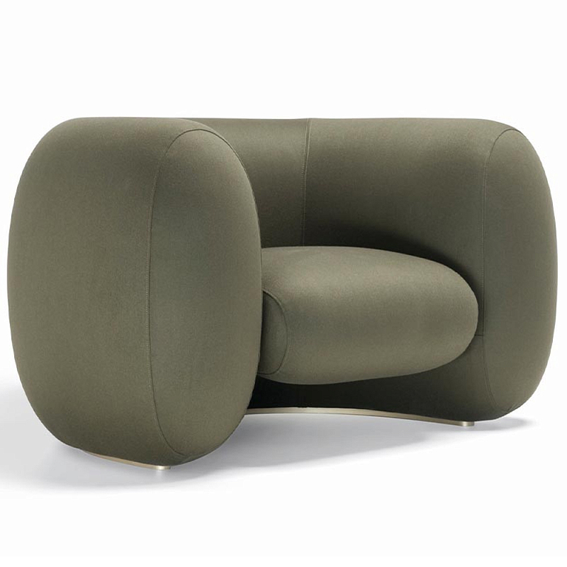 Дизайнерское полукруглое мягкое кресло CINNAMON Armchair Зеленый Дизайнерское полукруглое мягкое кресло CINNAMON Armchair Зеленый в Омске | Loft Concept